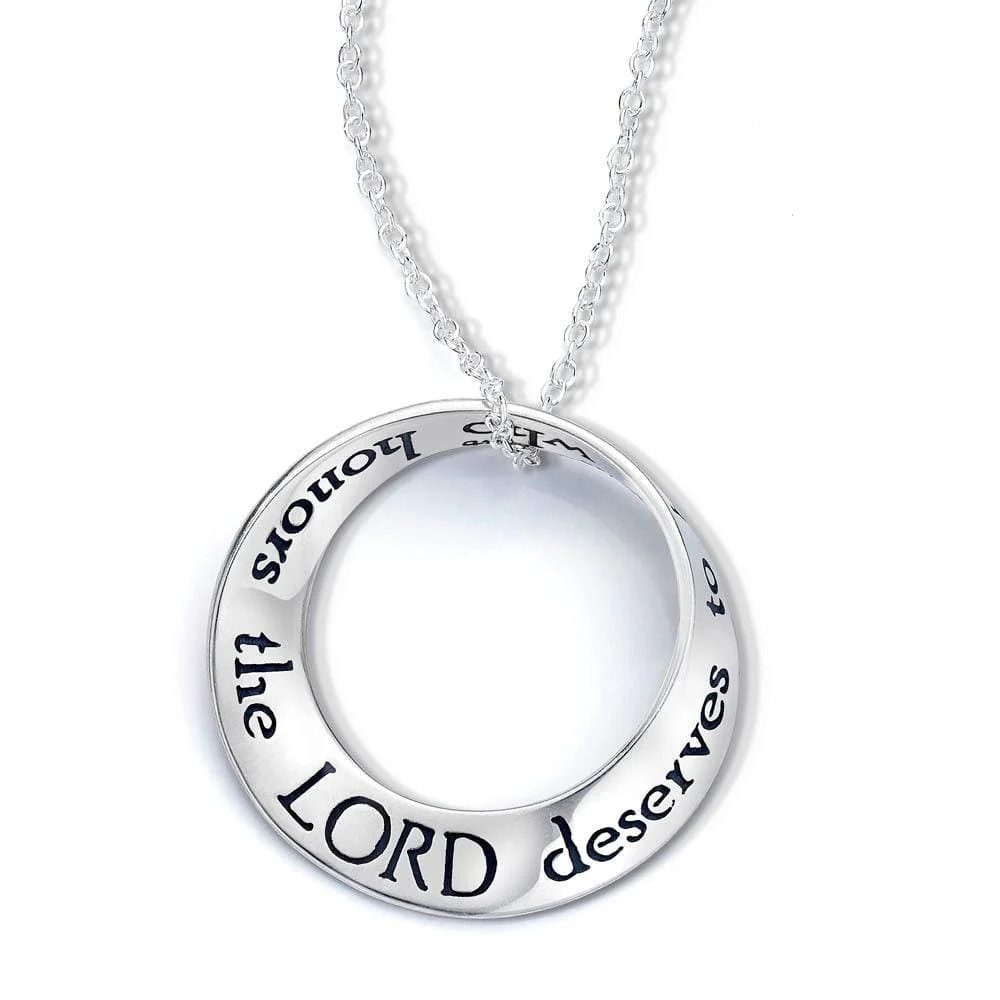 A Woman Who Honors The Lord Sterling Silver Necklace