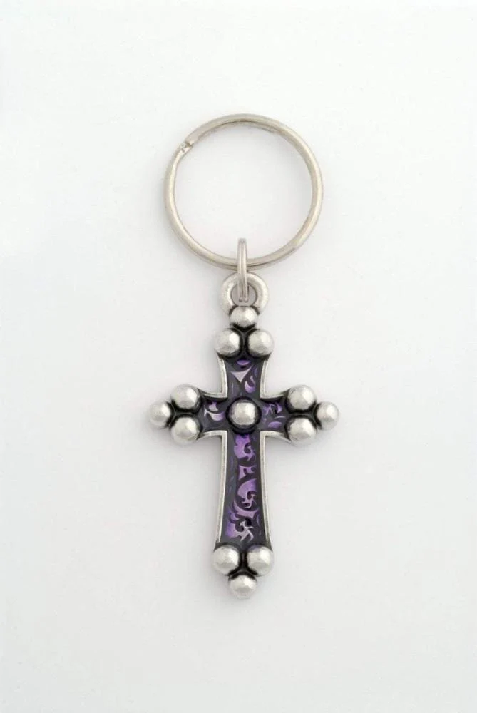 Believe Cross Keychain