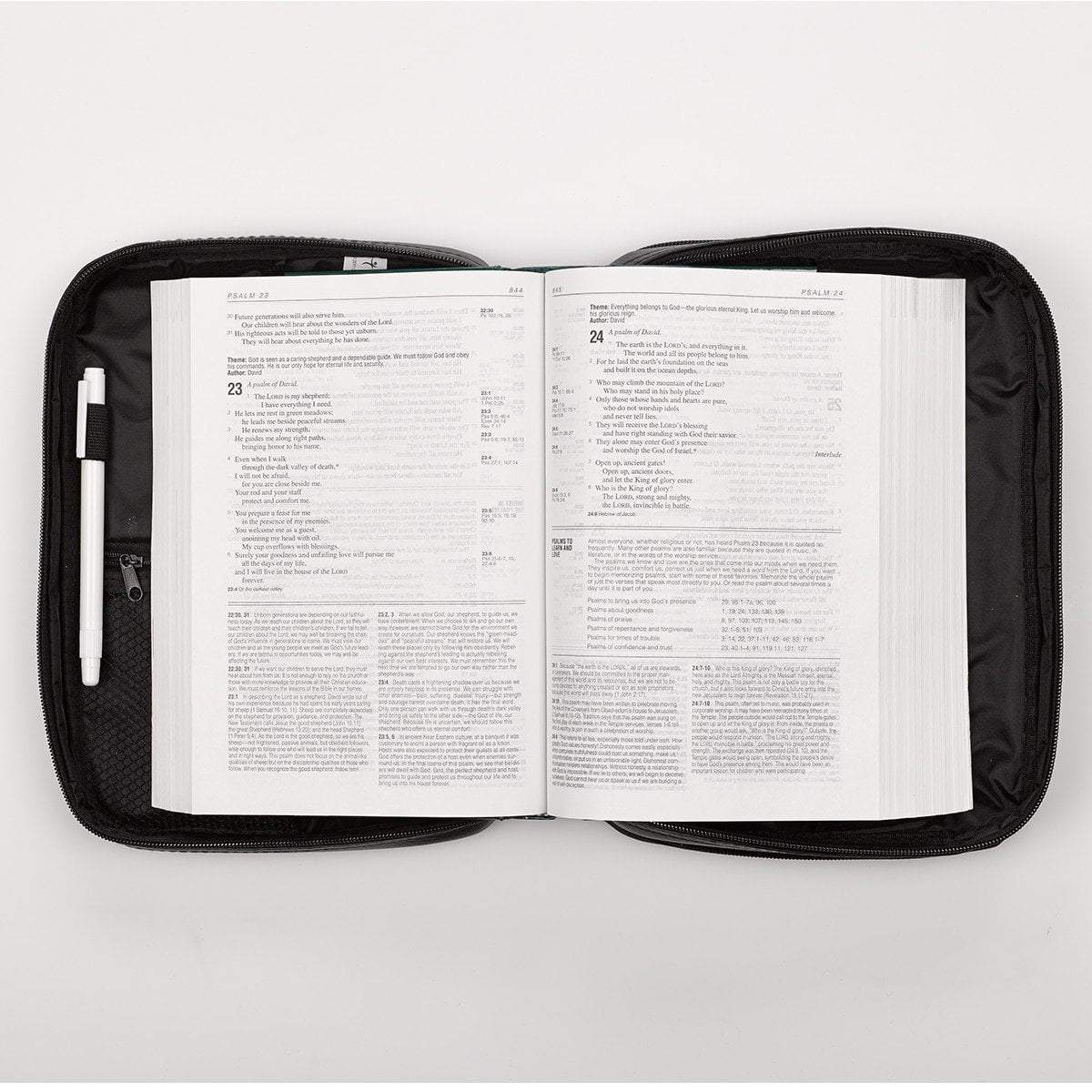 Black Two-Fold Bible Cover Organizer - Image 3