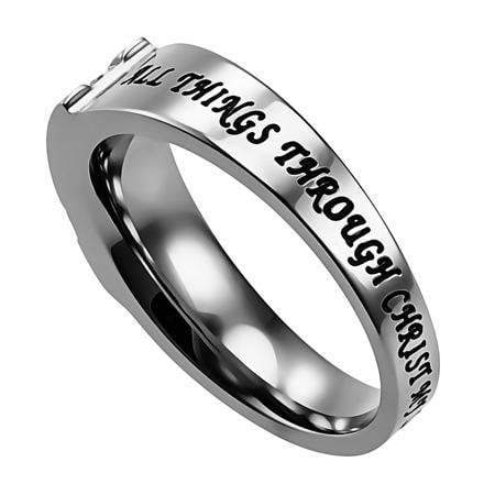 Christ My Strength Shell Ensign Ring - Image 2