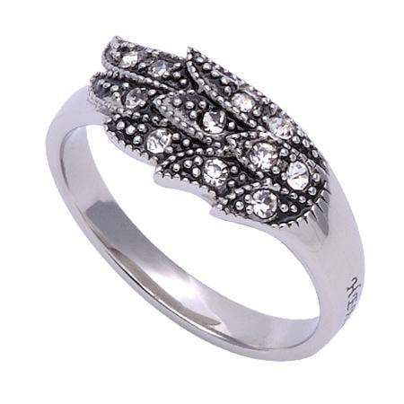 CZ Angel Wing Ring Psalm 91:11