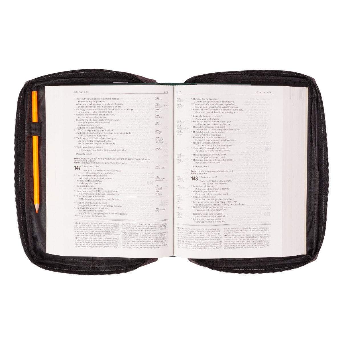 Gray Canvas Bible Cover With Fish - Image 4