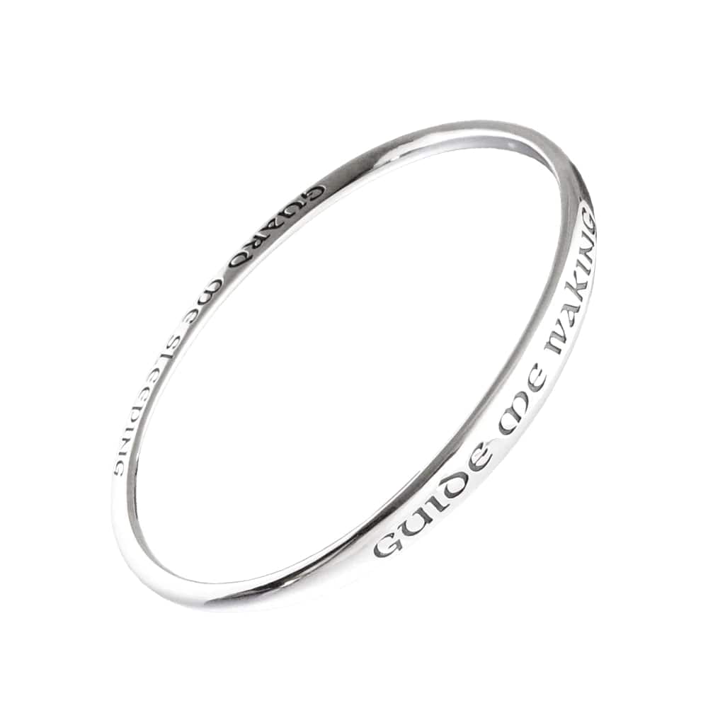 Guide Me Walking Sterling Silver Mobius Bracelet