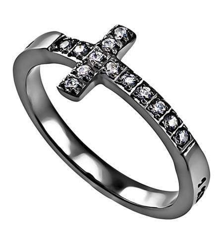 I Know The Plans Jeremiah 29:11 Sideways Cross Ring