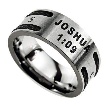 Joshua 1:9 Cable Ring - Image 2
