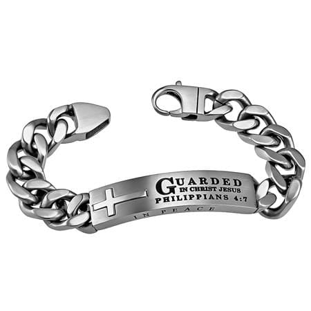 Men's Silver Neo Bracelet Guarded In Christ