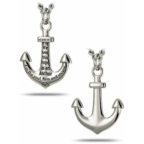 Men's Stainless Steel Anchor For The Soul Necklace - Image 3