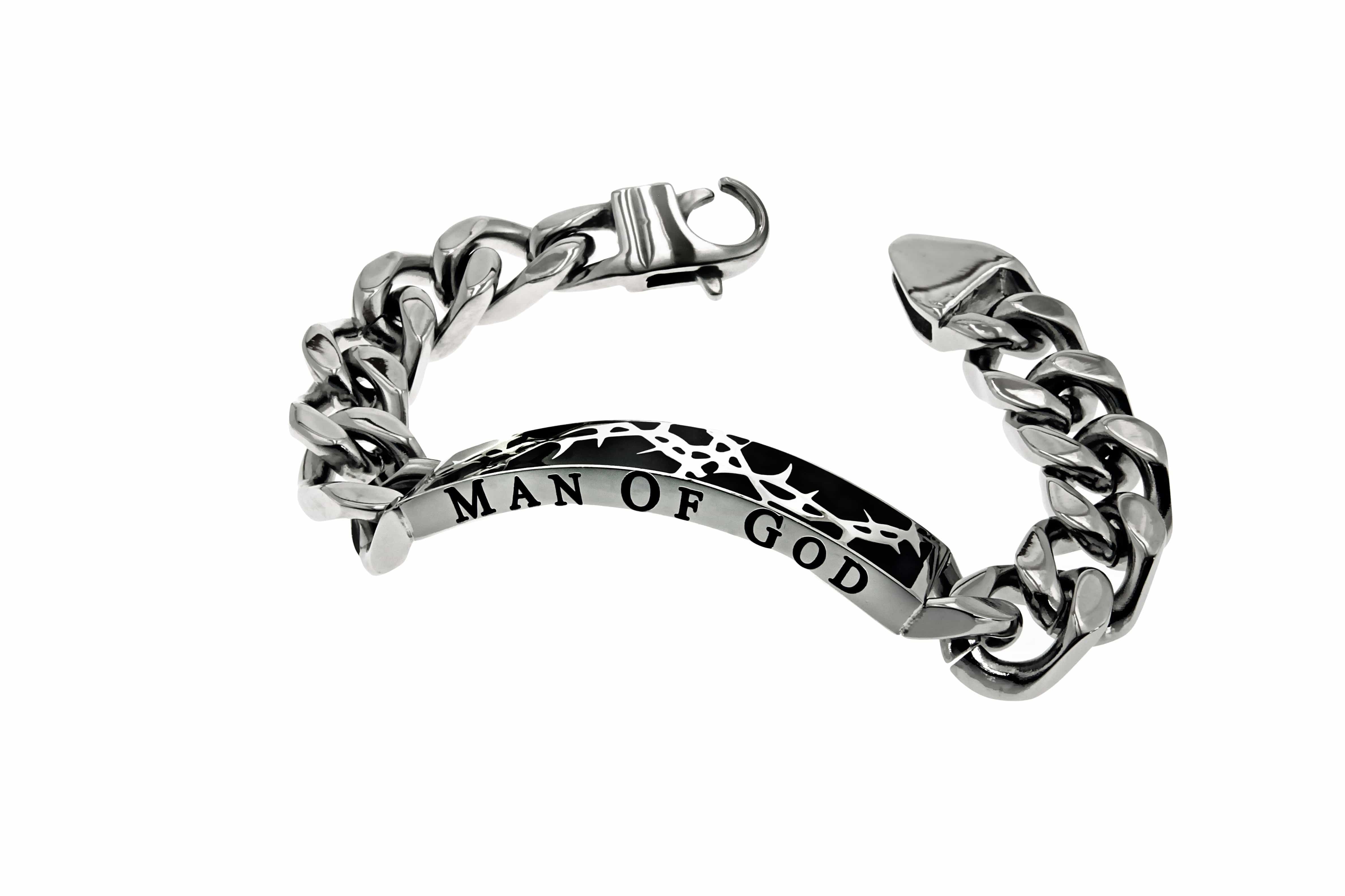 Men's Stainless Steel Crown of Thorns Bracelet Man of God