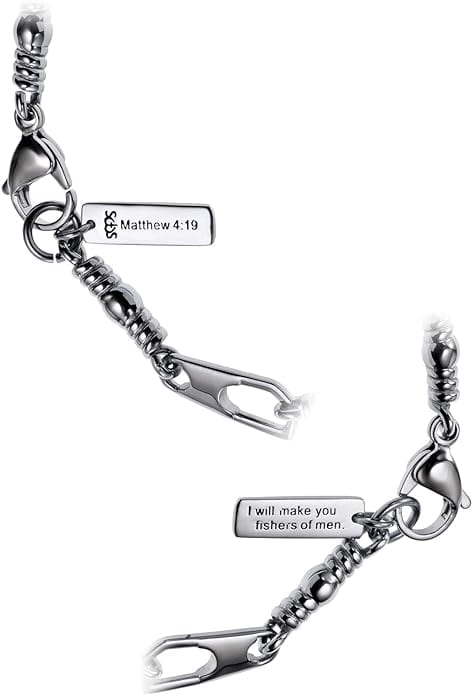 Men's Stainless Steel Fishers of Men Bracelet - Image 3
