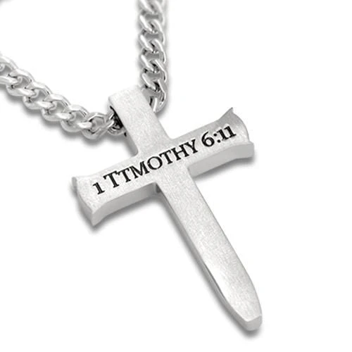 Men's Stainless Steel Sword Cross Necklace Man of God - Image 2