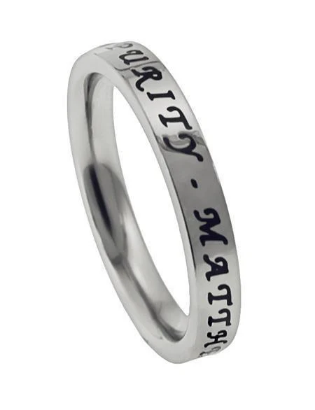 Princess Cut Purity Birthstone Ring April Diamond - Image 2