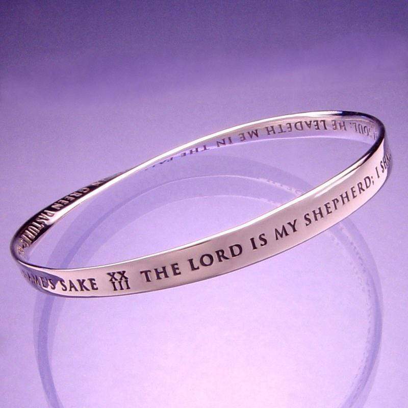 The Lord Is My Shepherd Sterling Silver Bracelet - Image 2