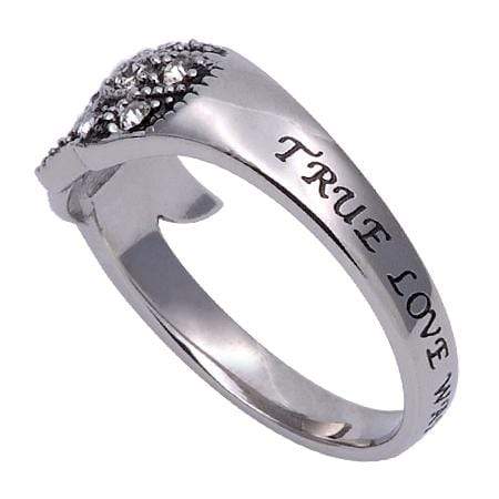 True Love Waits Angel Wing Ring - Image 2