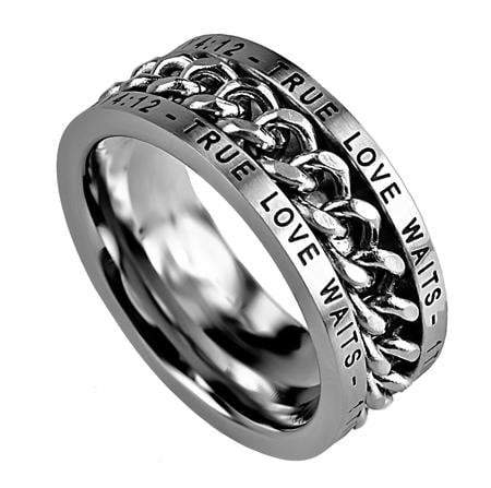 Men's True Love Waits Chain Ring