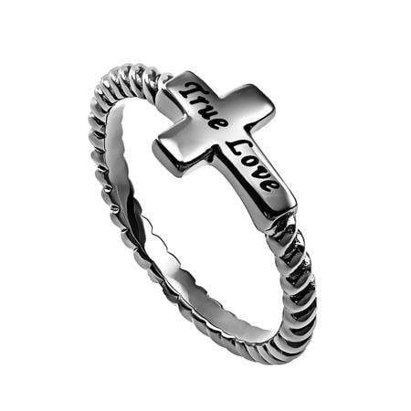True Love Waits Simplicity Cross Ring