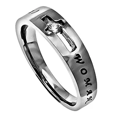 Women Of God Solitaire Cross Ring