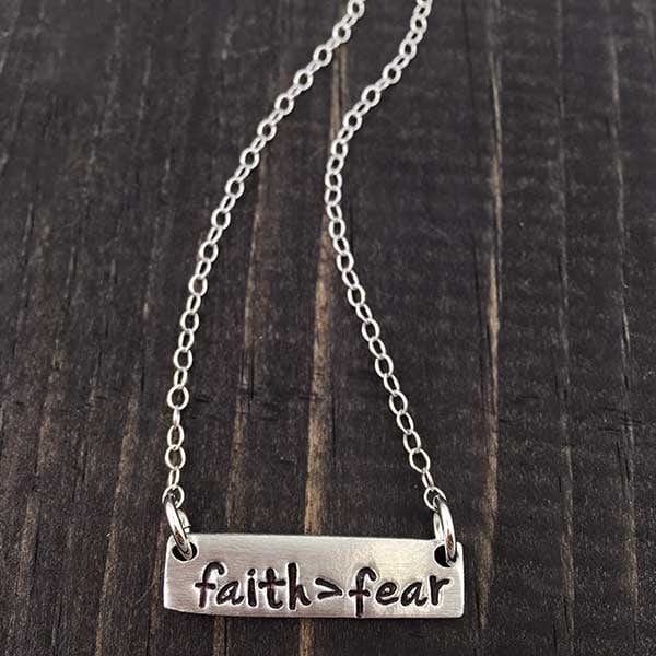 Women's Let Your Faith Be Bigger Than Your Fear Necklace
