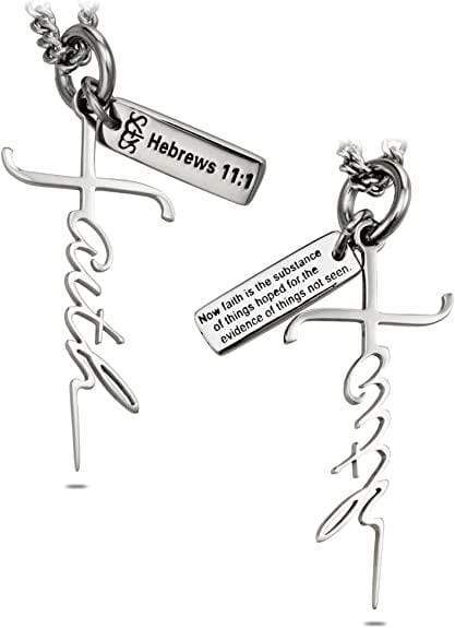 Women's Stainless Steel Faith Cross Necklace - Image 3
