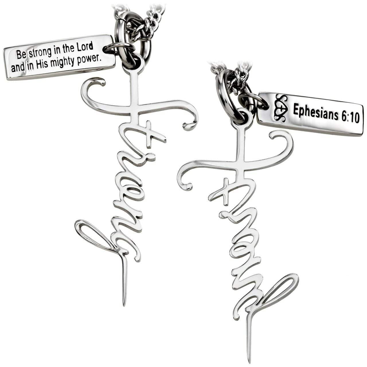 Women's Stainless Steel Strong Cross Necklace - Image 2